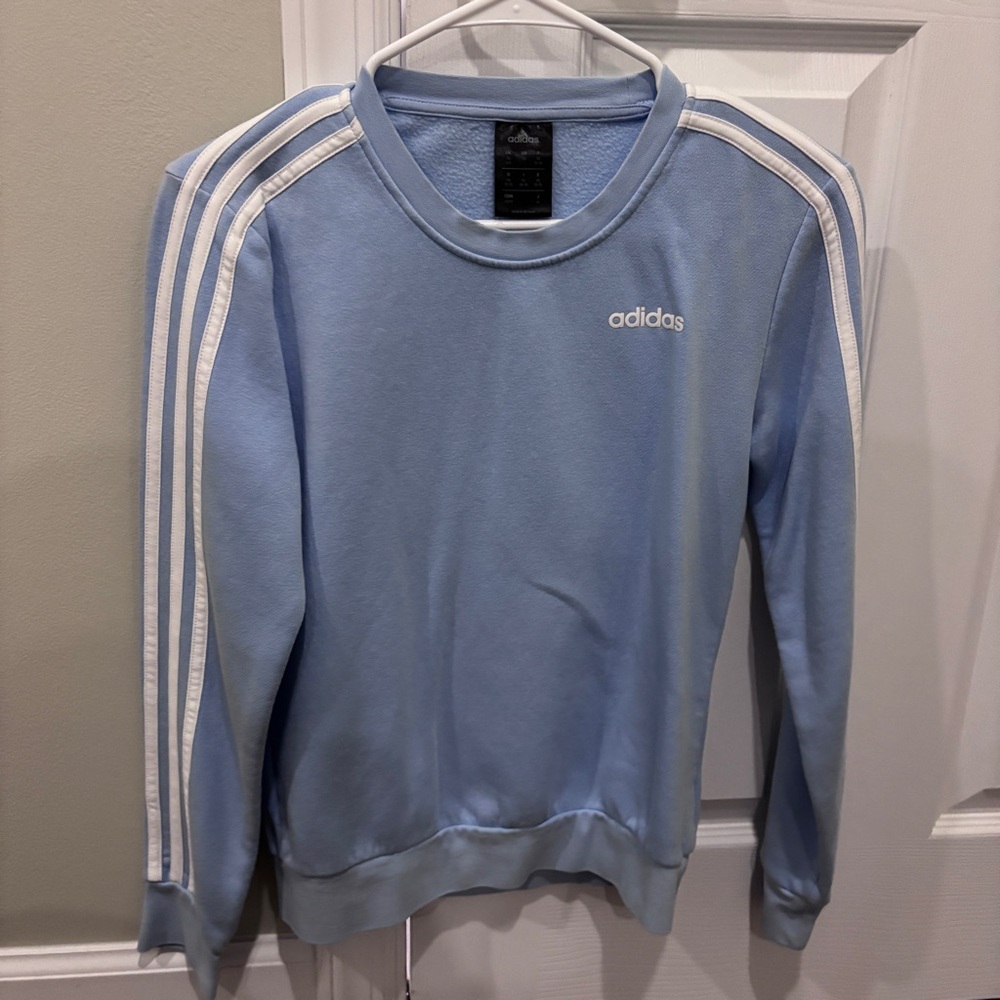 Baby Blue Adidas Crewneck